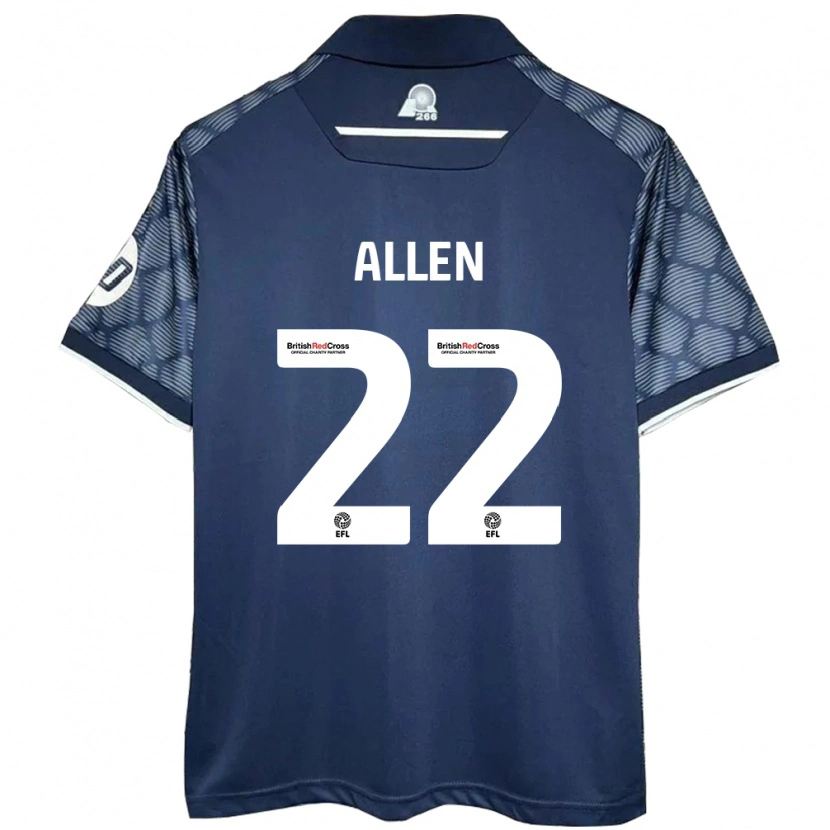 Danxen Kinderen Keren Allen #22 Zwart Uitshirt Uittenue 2024/25 T-Shirt