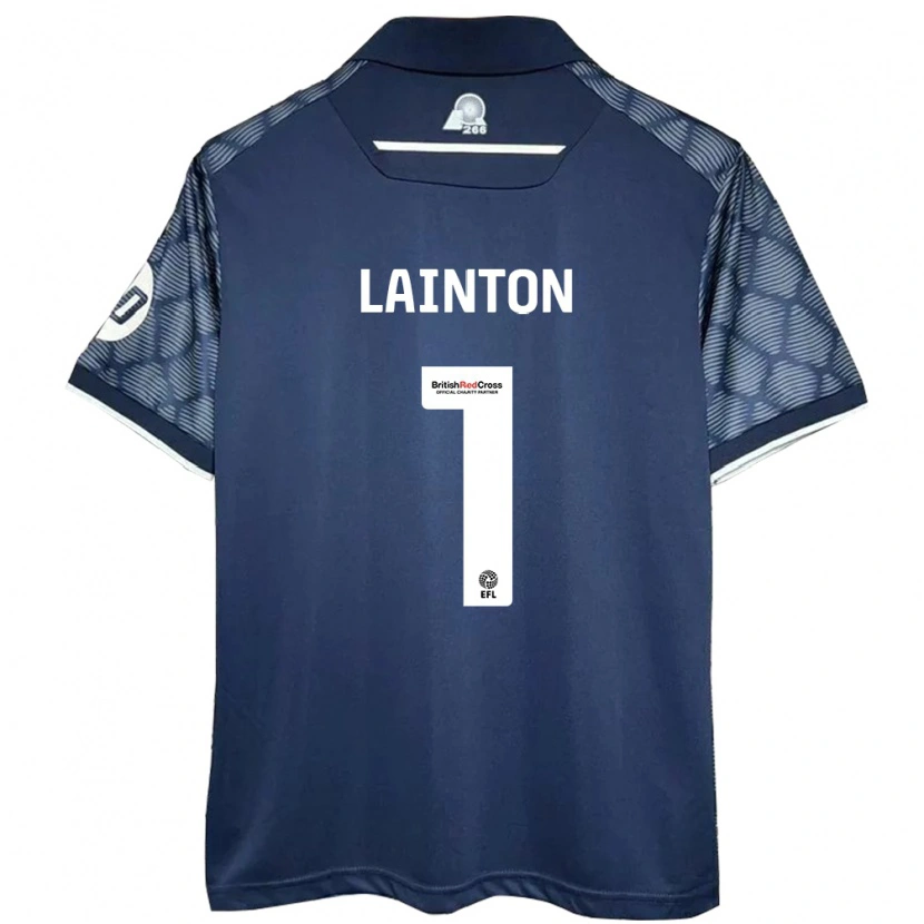 Danxen Kinderen Rob Lainton #1 Zwart Uitshirt Uittenue 2024/25 T-Shirt