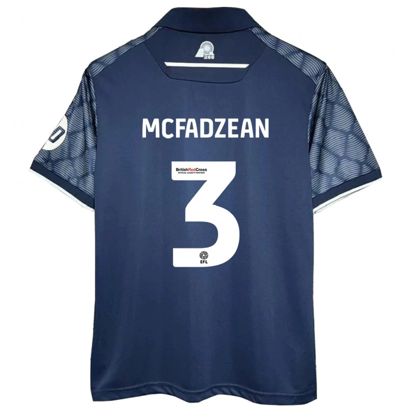 Danxen Kinderen Callum Mcfadzean #3 Zwart Uitshirt Uittenue 2024/25 T-Shirt