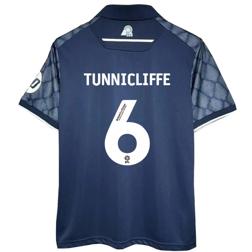 Danxen Kinderen Jordan Tunnicliffe #6 Zwart Uitshirt Uittenue 2024/25 T-Shirt