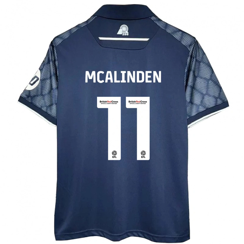 Danxen Kinderen Liam Mcalinden #11 Zwart Uitshirt Uittenue 2024/25 T-Shirt