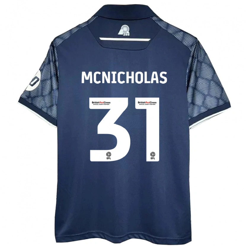 Danxen Kinderen Luke Mcnicholas #31 Zwart Uitshirt Uittenue 2024/25 T-Shirt