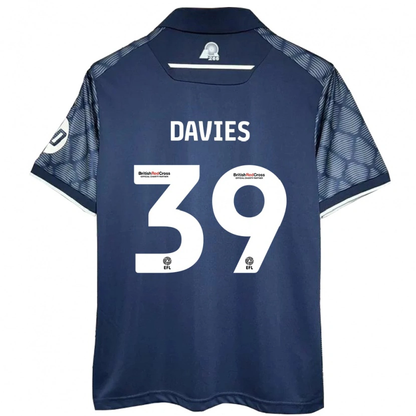 Danxen Kinderen Daniel Davies #39 Zwart Uitshirt Uittenue 2024/25 T-Shirt