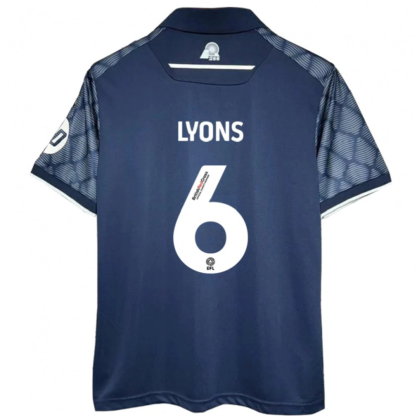 Danxen Kinderen Lauryn Lyons #6 Zwart Uitshirt Uittenue 2024/25 T-Shirt