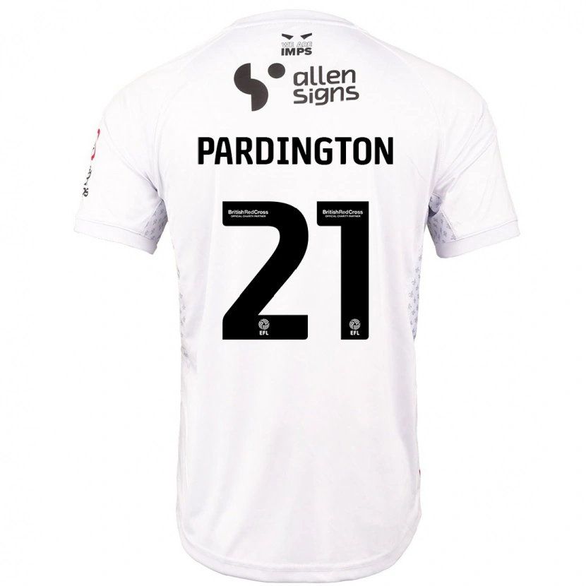 Danxen Kinderen Jamie Pardington #21 Rood Wit Uitshirt Uittenue 2024/25 T-Shirt