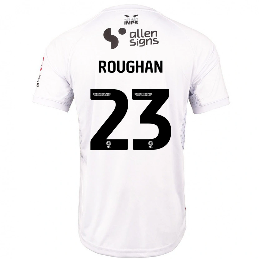 Danxen Kinderen Sean Roughan #23 Rood Wit Uitshirt Uittenue 2024/25 T-Shirt