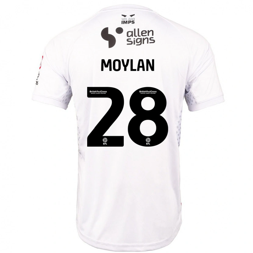 Danxen Kinderen Jack Moylan #28 Rood Wit Uitshirt Uittenue 2024/25 T-Shirt