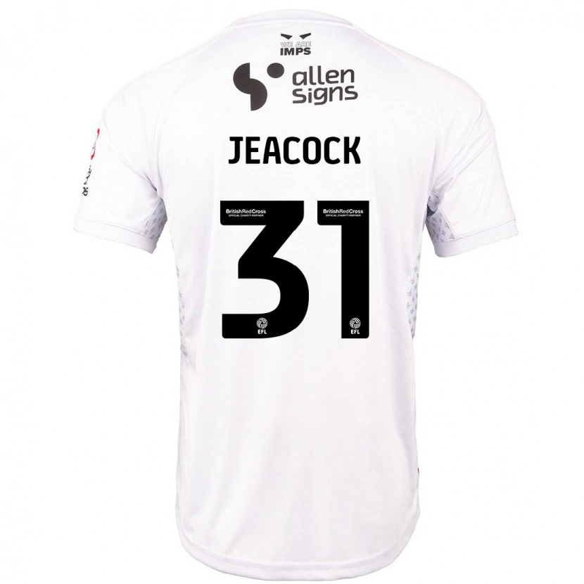 Danxen Kinderen Zach Jeacock #31 Rood Wit Uitshirt Uittenue 2024/25 T-Shirt