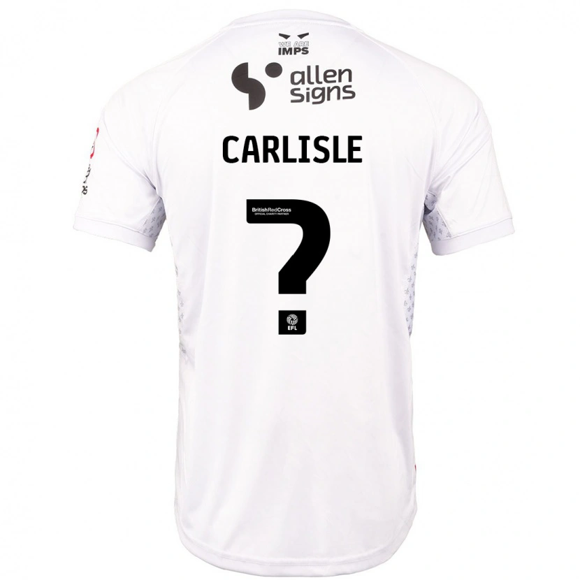 Danxen Kinderen Charlie Carlisle #0 Rood Wit Uitshirt Uittenue 2024/25 T-Shirt