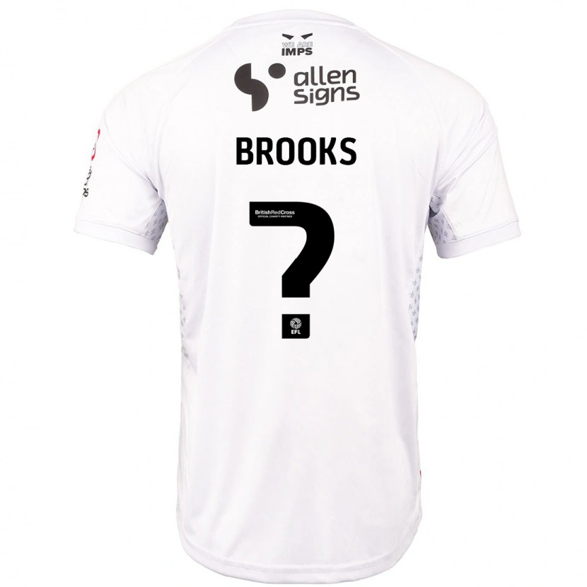 Danxen Kinderen Billy Brooks #0 Rood Wit Uitshirt Uittenue 2024/25 T-Shirt