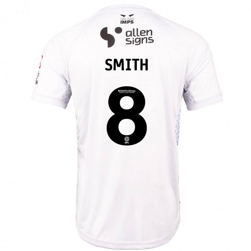 Danxen Kinderen Alistair Smith #8 Rood Wit Uitshirt Uittenue 2024/25 T-Shirt