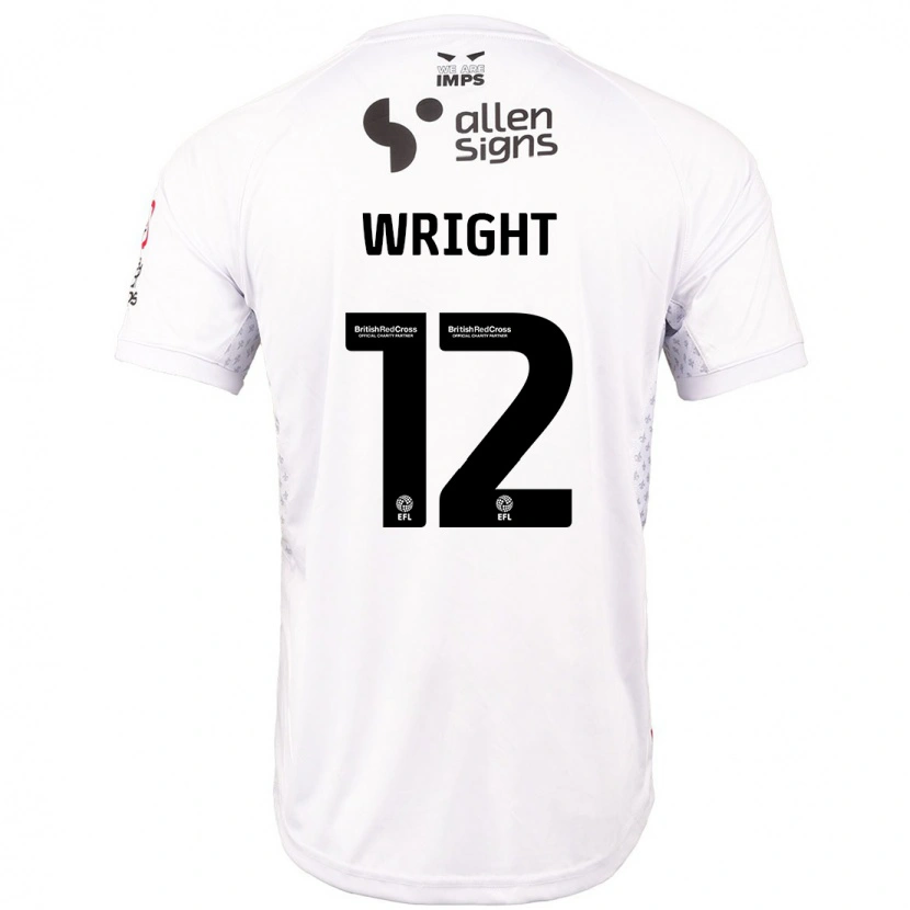 Danxen Kinderen Jordan Wright #12 Rood Wit Uitshirt Uittenue 2024/25 T-Shirt