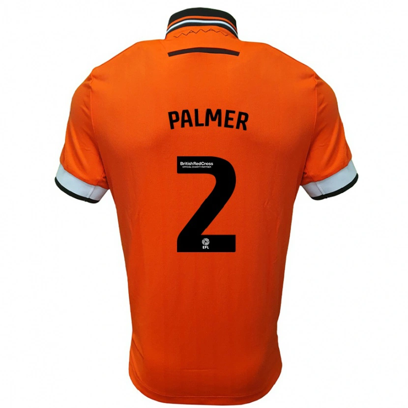 Danxen Kinderen Liam Palmer #2 Oranje Wit Uitshirt Uittenue 2024/25 T-Shirt