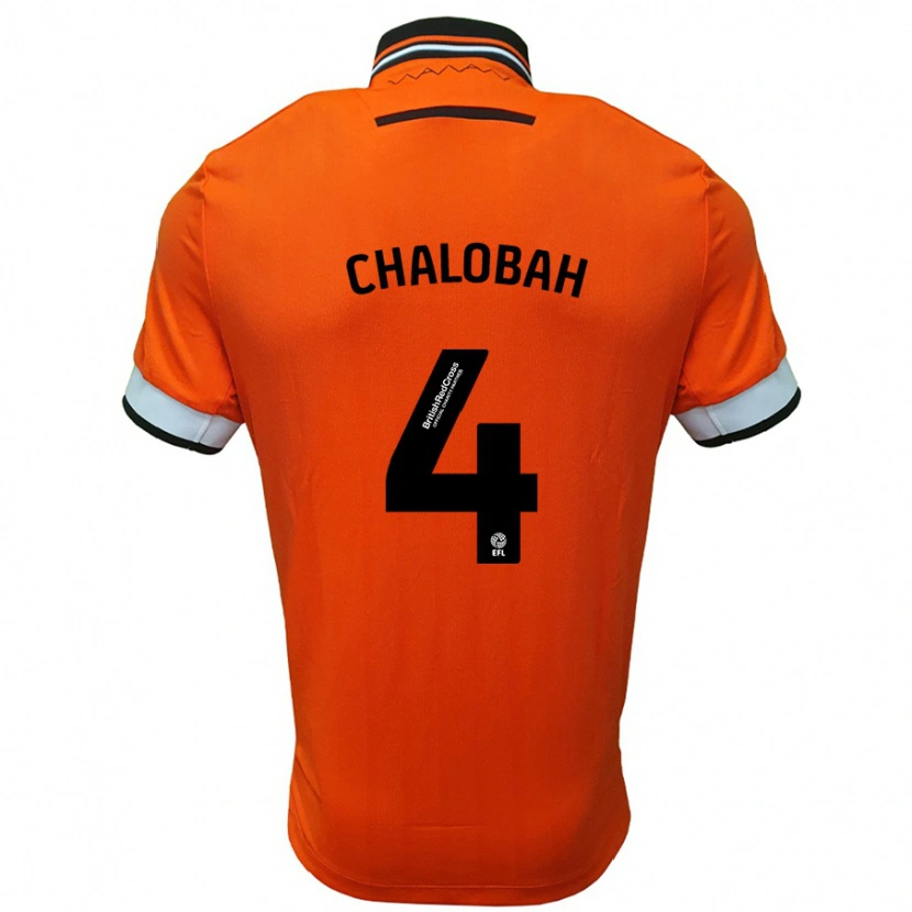 Danxen Kinderen Nathaniel Chalobah #4 Oranje Wit Uitshirt Uittenue 2024/25 T-Shirt