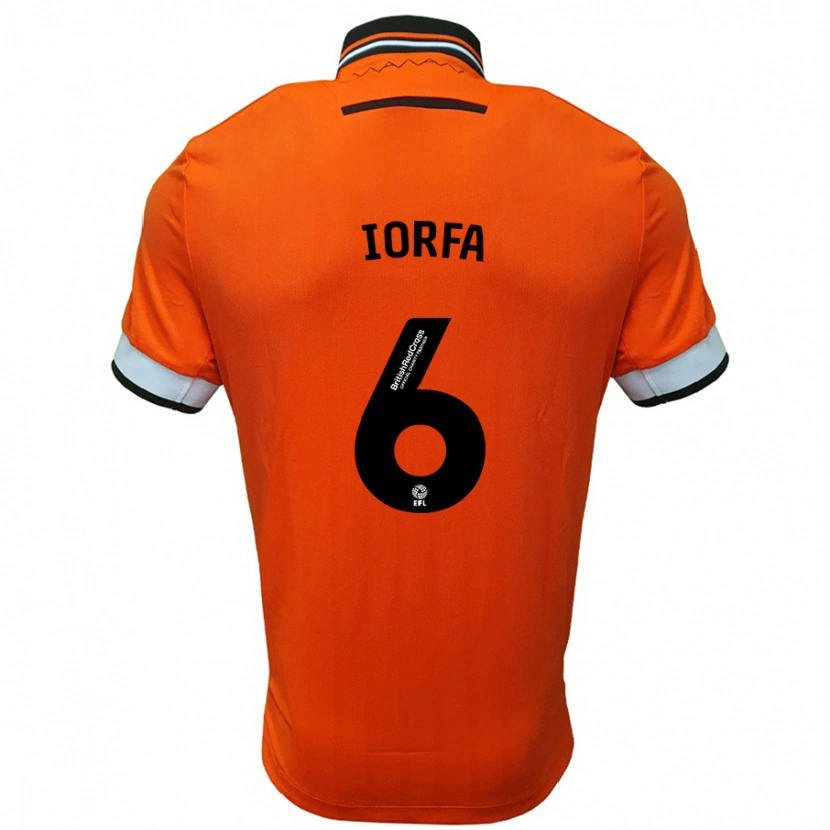 Danxen Kinderen Dominic Iorfa #6 Oranje Wit Uitshirt Uittenue 2024/25 T-Shirt