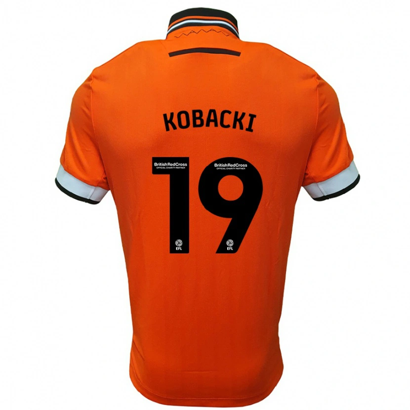 Danxen Kinderen Olaf Kobacki #19 Oranje Wit Uitshirt Uittenue 2024/25 T-Shirt