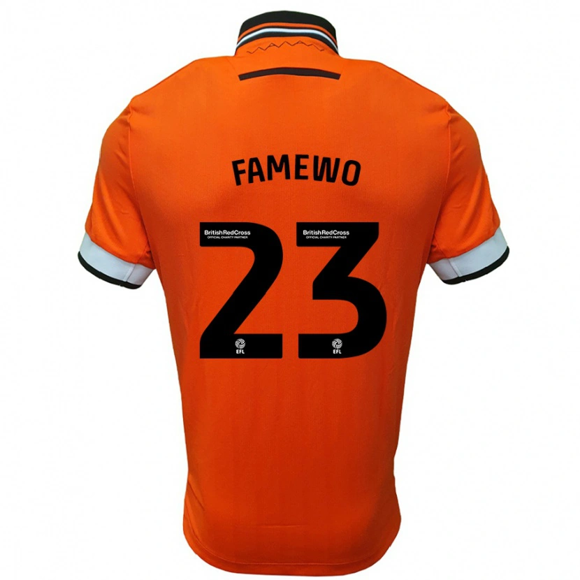 Danxen Kinderen Akin Famewo #23 Oranje Wit Uitshirt Uittenue 2024/25 T-Shirt