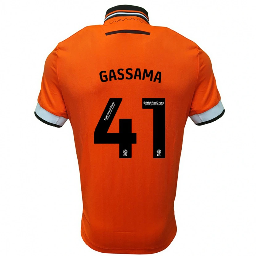 Danxen Kinderen Djeidi Gassama #41 Oranje Wit Uitshirt Uittenue 2024/25 T-Shirt