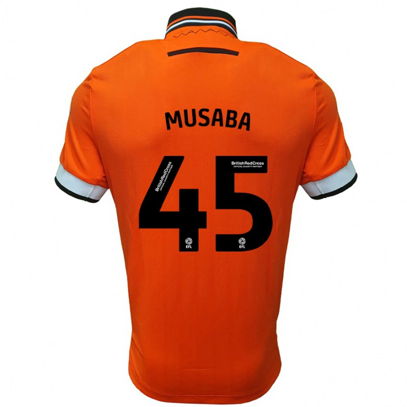 Danxen Kinderen Anthony Musaba #45 Oranje Wit Uitshirt Uittenue 2024/25 T-Shirt