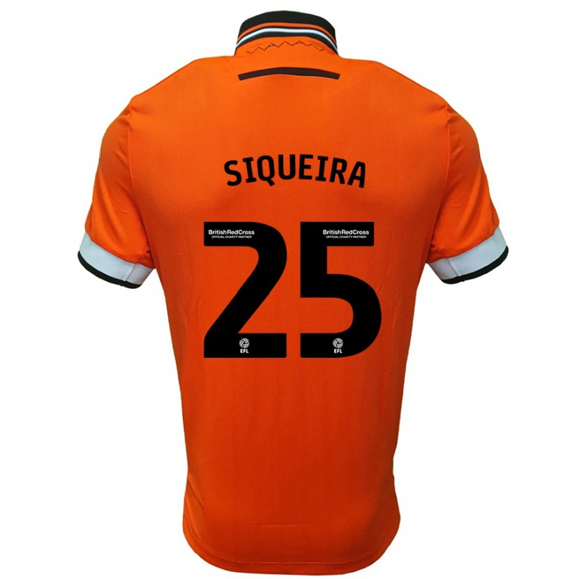 Danxen Kinderen Guilherme Siqueira #25 Oranje Wit Uitshirt Uittenue 2024/25 T-Shirt