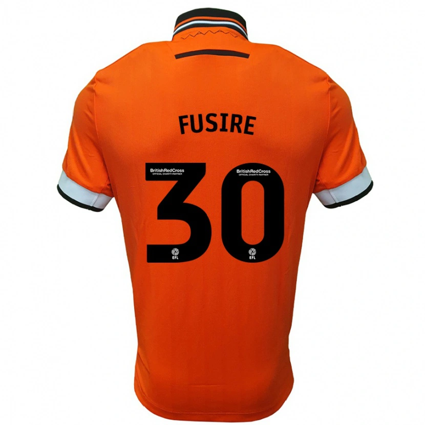 Danxen Kinderen Sean Fusire #30 Oranje Wit Uitshirt Uittenue 2024/25 T-Shirt