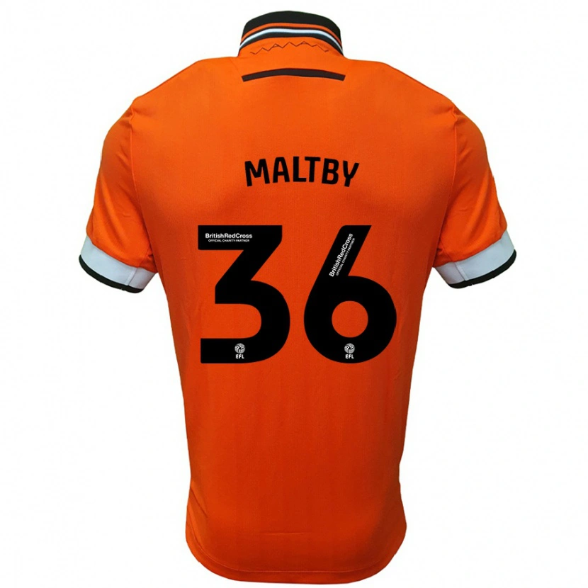 Danxen Kinderen Mackenzie Maltby #36 Oranje Wit Uitshirt Uittenue 2024/25 T-Shirt