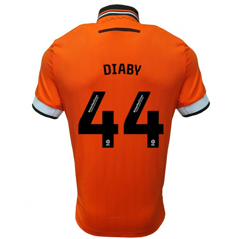 Danxen Kinderen Momo Diaby #44 Oranje Wit Uitshirt Uittenue 2024/25 T-Shirt