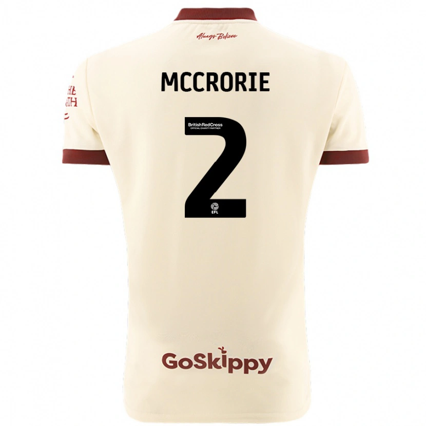 Danxen Kinderen Ross Mccrorie #2 Crèmewit Uitshirt Uittenue 2024/25 T-Shirt