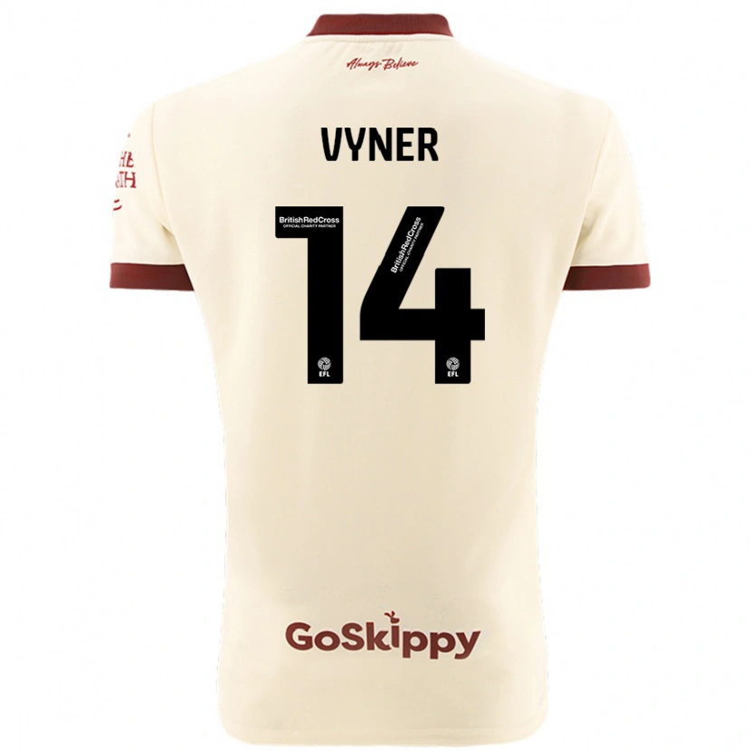 Danxen Kinderen Zak Vyner #14 Crèmewit Uitshirt Uittenue 2024/25 T-Shirt