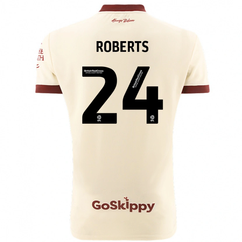 Danxen Kinderen Haydon Roberts #24 Crèmewit Uitshirt Uittenue 2024/25 T-Shirt