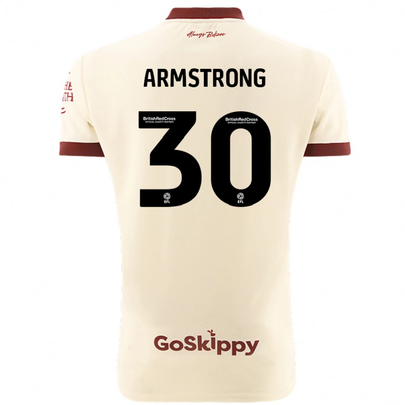 Danxen Kinderen Sinclair Armstrong #30 Crèmewit Uitshirt Uittenue 2024/25 T-Shirt