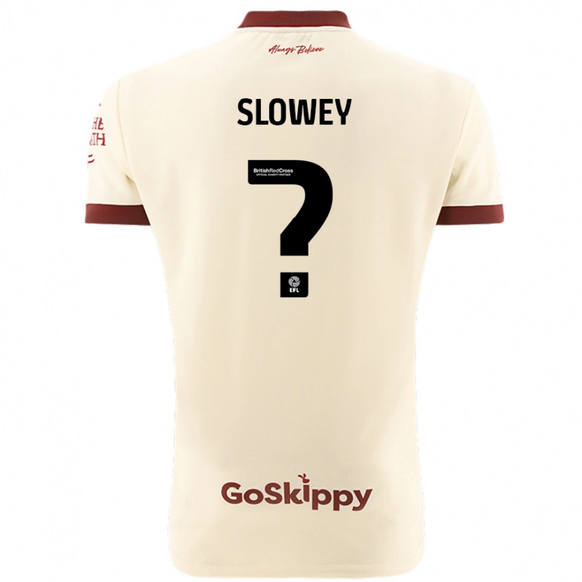 Danxen Kinderen Josh Campbell-Slowey #0 Crèmewit Uitshirt Uittenue 2024/25 T-Shirt