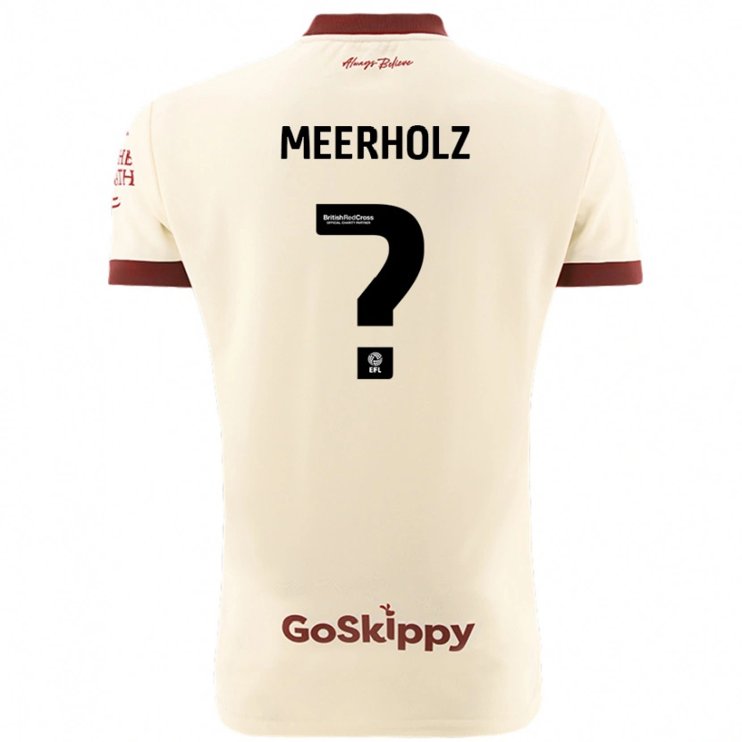 Danxen Kinderen Jed Meerholz #0 Crèmewit Uitshirt Uittenue 2024/25 T-Shirt