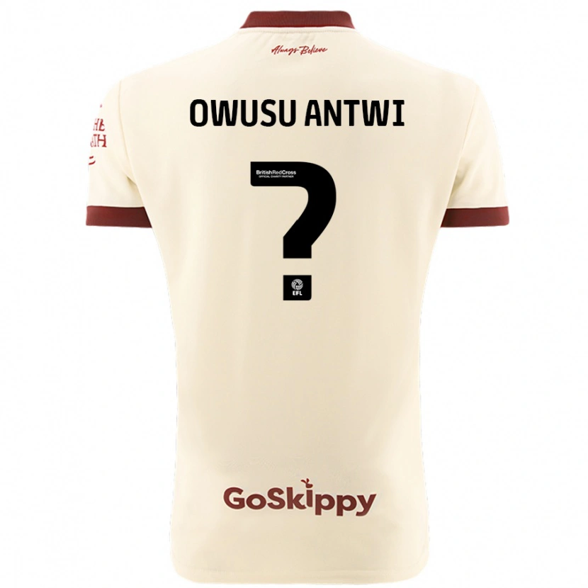 Danxen Kinderen Filbert Owusu-Antwi #0 Crèmewit Uitshirt Uittenue 2024/25 T-Shirt