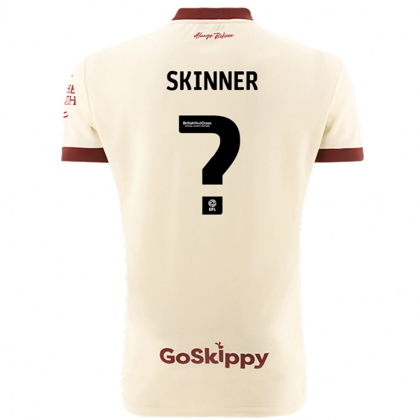 Danxen Kinderen Luke Skinner #0 Crèmewit Uitshirt Uittenue 2024/25 T-Shirt