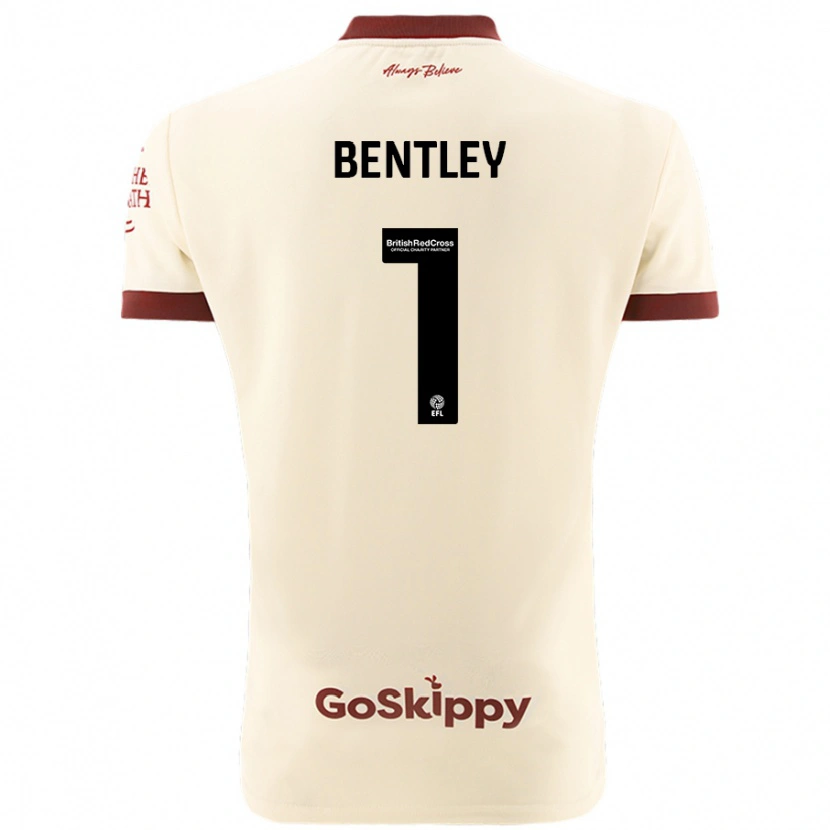 Danxen Kinderen Fran Bentley #1 Crèmewit Uitshirt Uittenue 2024/25 T-Shirt