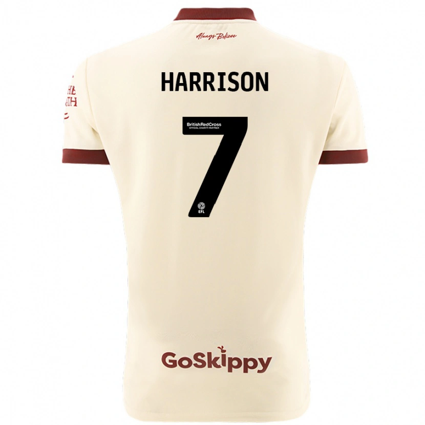 Danxen Kinderen Abi Harrison #7 Crèmewit Uitshirt Uittenue 2024/25 T-Shirt