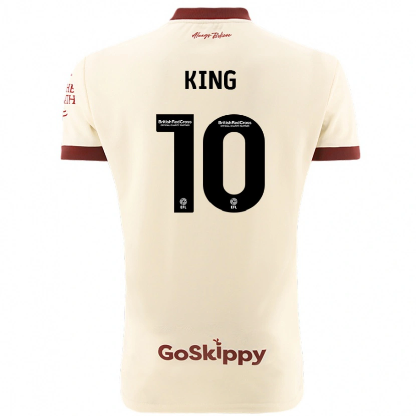 Danxen Kinderen Andy King #10 Crèmewit Uitshirt Uittenue 2024/25 T-Shirt