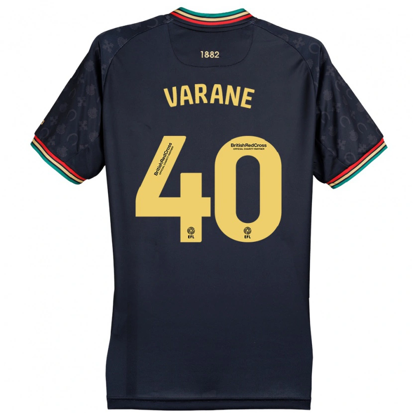 Danxen Kinderen Jonathan Varane #40 Donker Marineblauw Uitshirt Uittenue 2024/25 T-Shirt