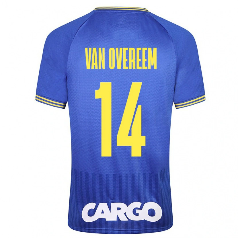 Danxen Kinderen Joris Van Overeem #14 Wit Uitshirt Uittenue 2024/25 T-Shirt