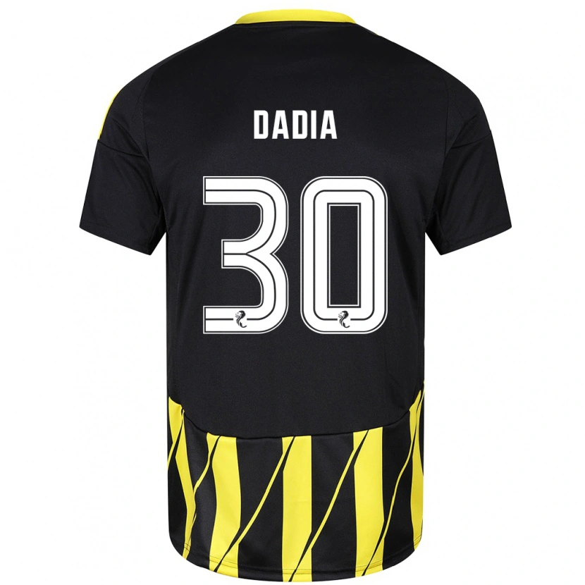 Danxen Kinderen Or Dadia #30 Zwart Geel Uitshirt Uittenue 2024/25 T-Shirt