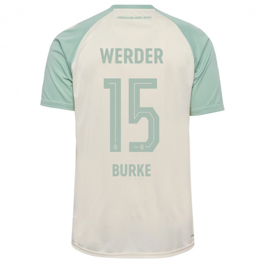 Danxen Kinderen Oliver Burke #15 Off-White Lichtgroen Uitshirt Uittenue 2024/25 T-Shirt