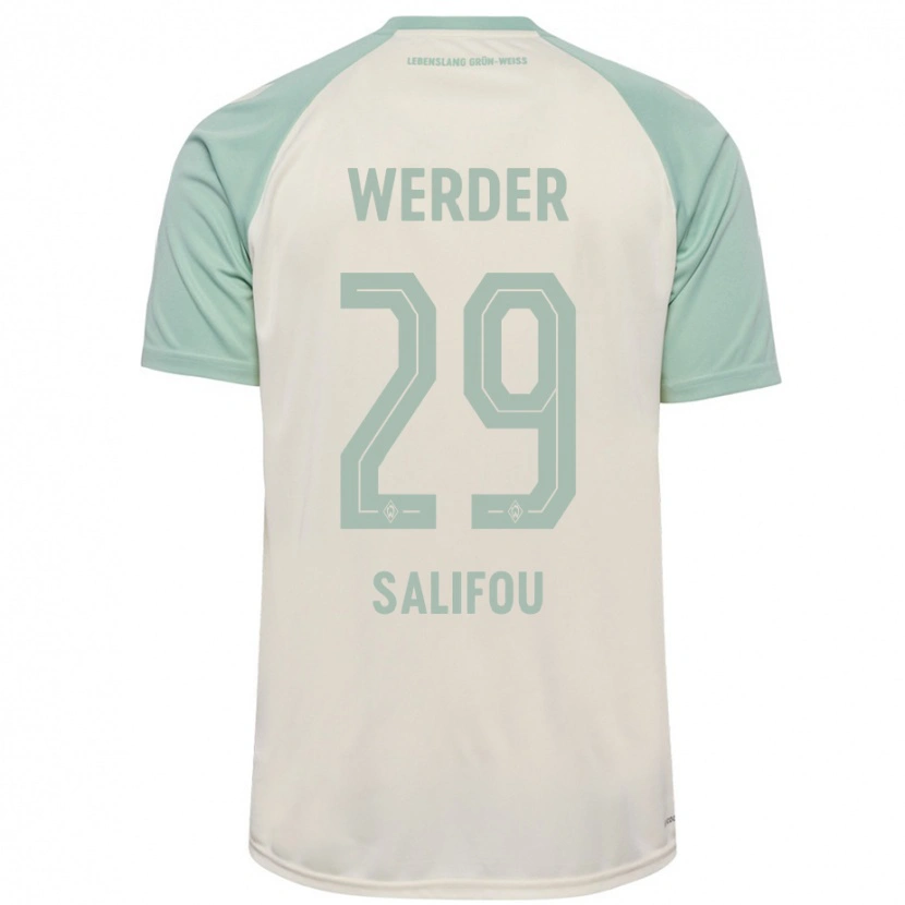 Danxen Kinderen Dikeni Salifou #29 Off-White Lichtgroen Uitshirt Uittenue 2024/25 T-Shirt