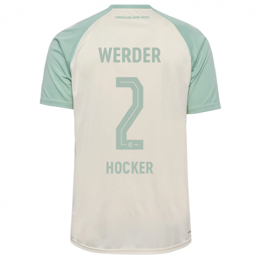 Danxen Kinderen Luca Höcker #2 Off-White Lichtgroen Uitshirt Uittenue 2024/25 T-Shirt