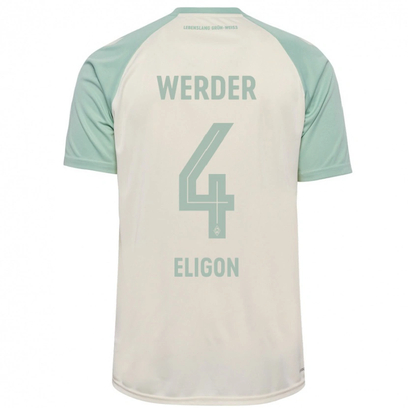 Danxen Kinderen Kenneth Eligon #4 Off-White Lichtgroen Uitshirt Uittenue 2024/25 T-Shirt