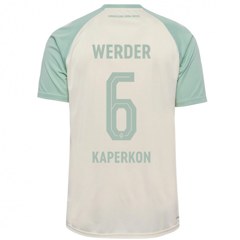 Danxen Kinderen Tom Kaperkon #6 Off-White Lichtgroen Uitshirt Uittenue 2024/25 T-Shirt