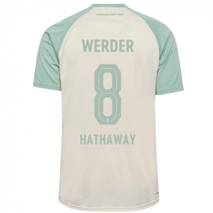 Danxen Kinderen Max Hathaway #8 Off-White Lichtgroen Uitshirt Uittenue 2024/25 T-Shirt