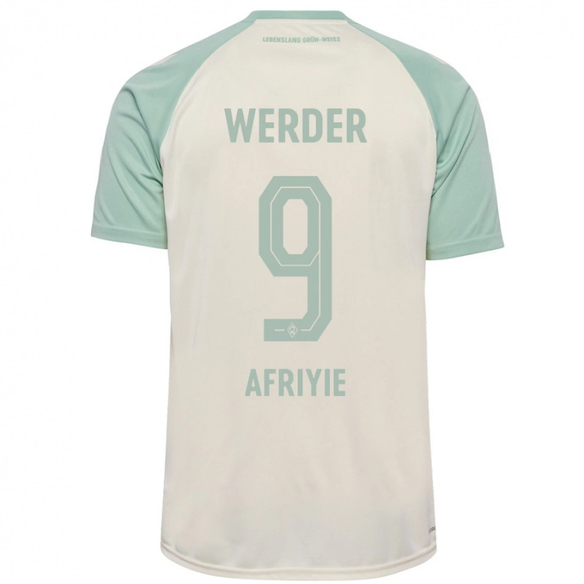 Danxen Kinderen Neal Afriyie #9 Off-White Lichtgroen Uitshirt Uittenue 2024/25 T-Shirt