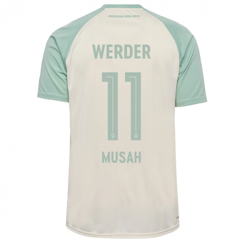 Danxen Kinderen Salim Musah #11 Off-White Lichtgroen Uitshirt Uittenue 2024/25 T-Shirt