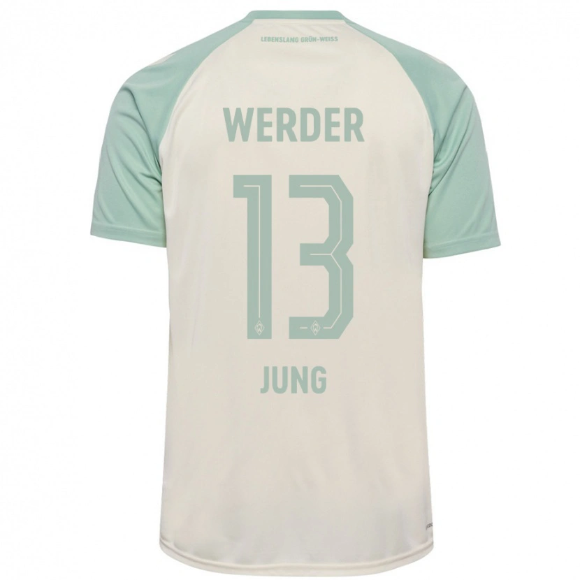 Danxen Kinderen Seong-Hyeon Jung #13 Off-White Lichtgroen Uitshirt Uittenue 2024/25 T-Shirt